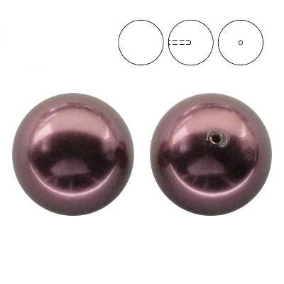 Swarovski® Pearl Half-Drilled Burgundy Pearl 12mm