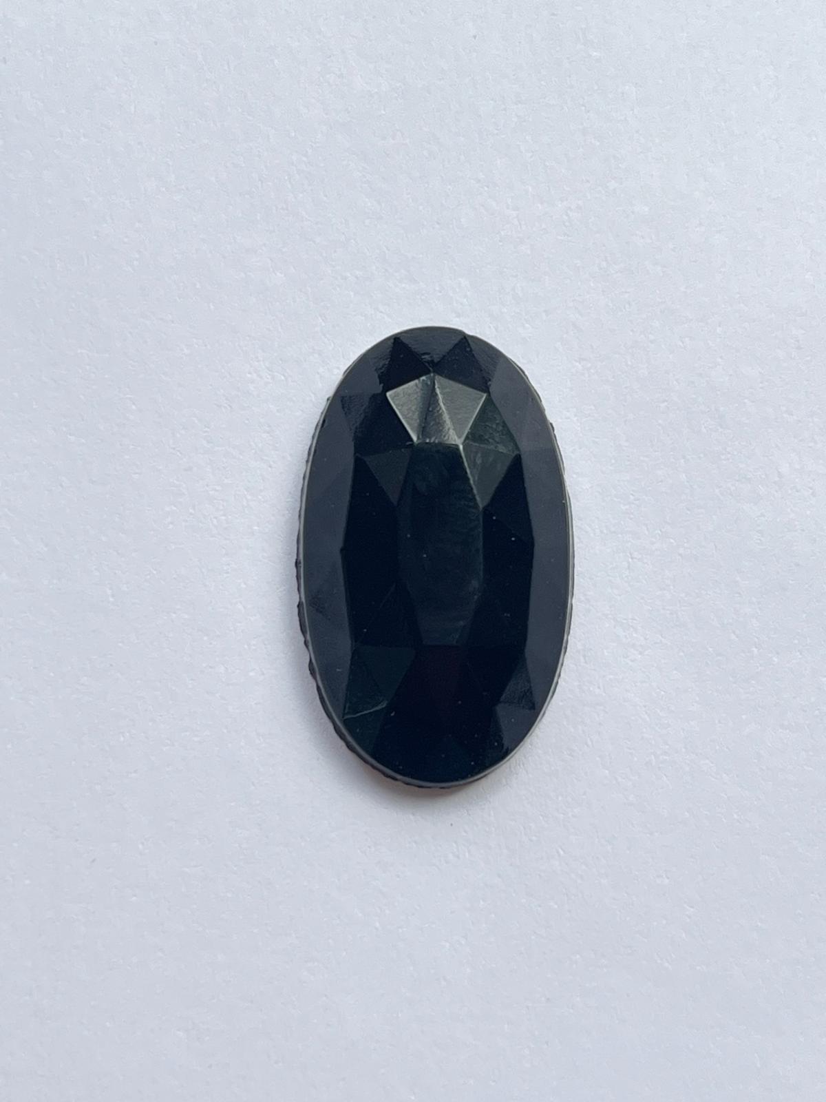 5807 Vintage Kunststoff Oval Crystal Cut Cabochon 25mm