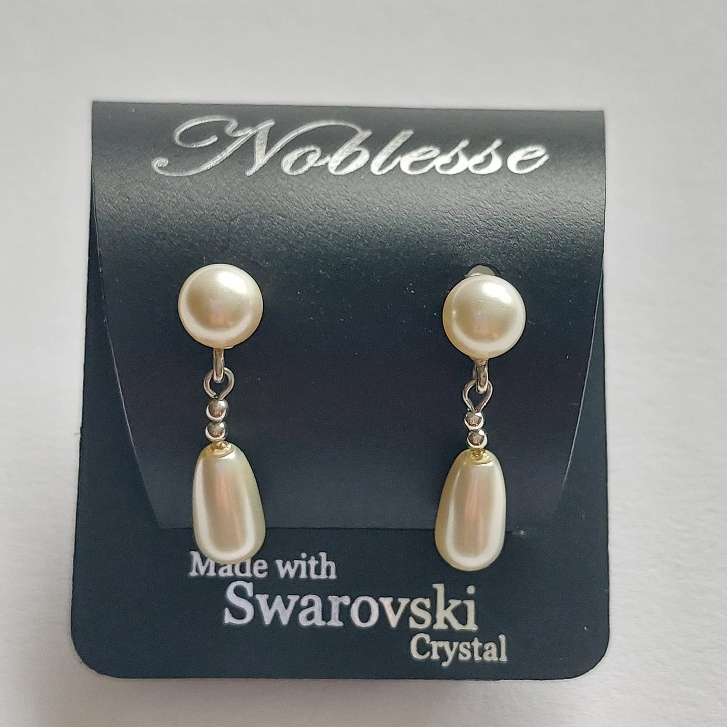 Original Vintage Noblesse Crystal Kollektion Ohrringe 28mm