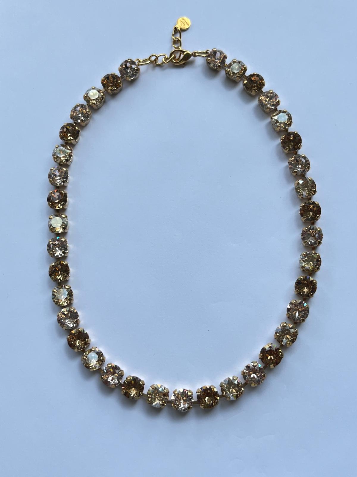 6123 Vintage Swarovski Kristallen Tennis Halsketten 39mm