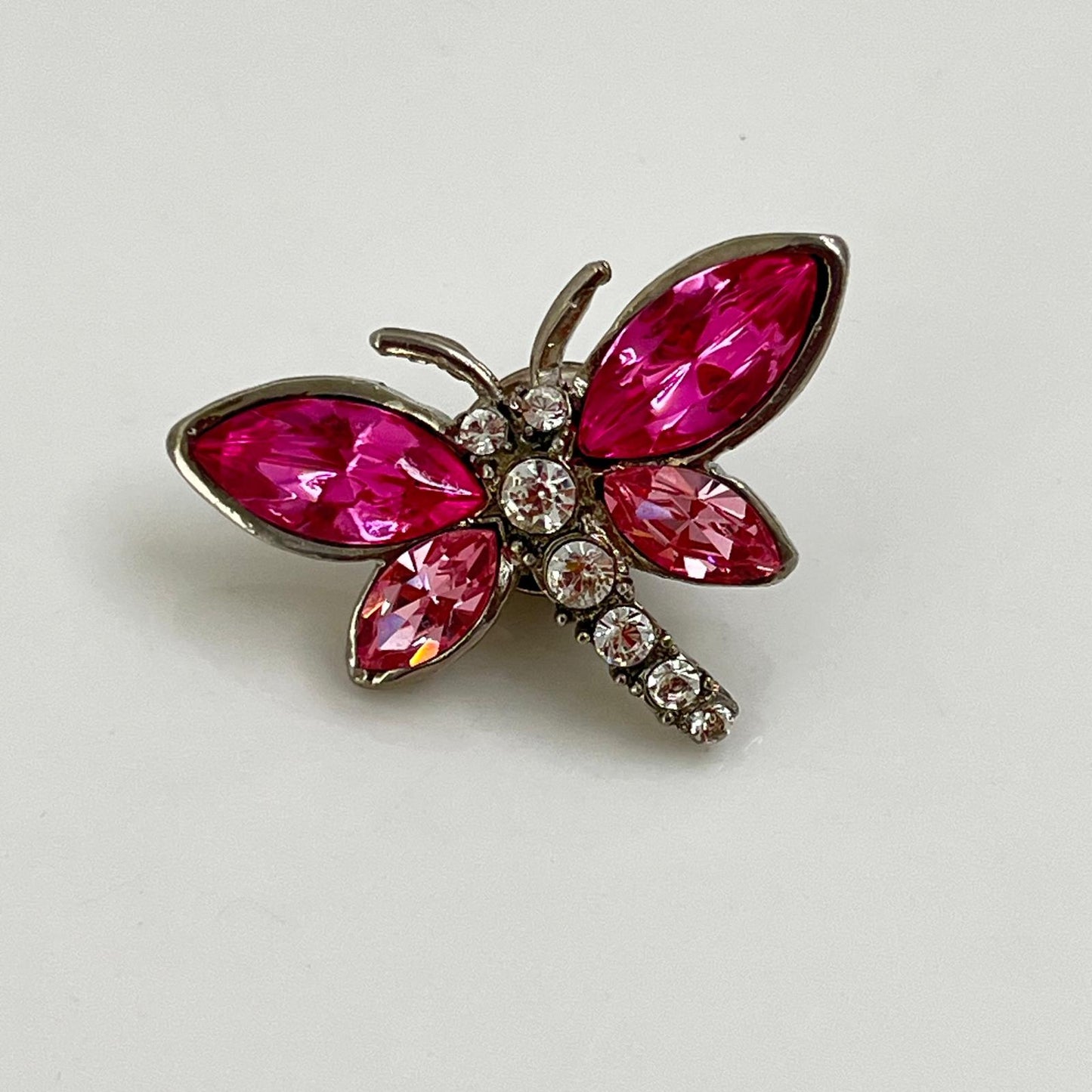8612 Vintage Schmetterling Swarovski Kristallen Brosche 35mm