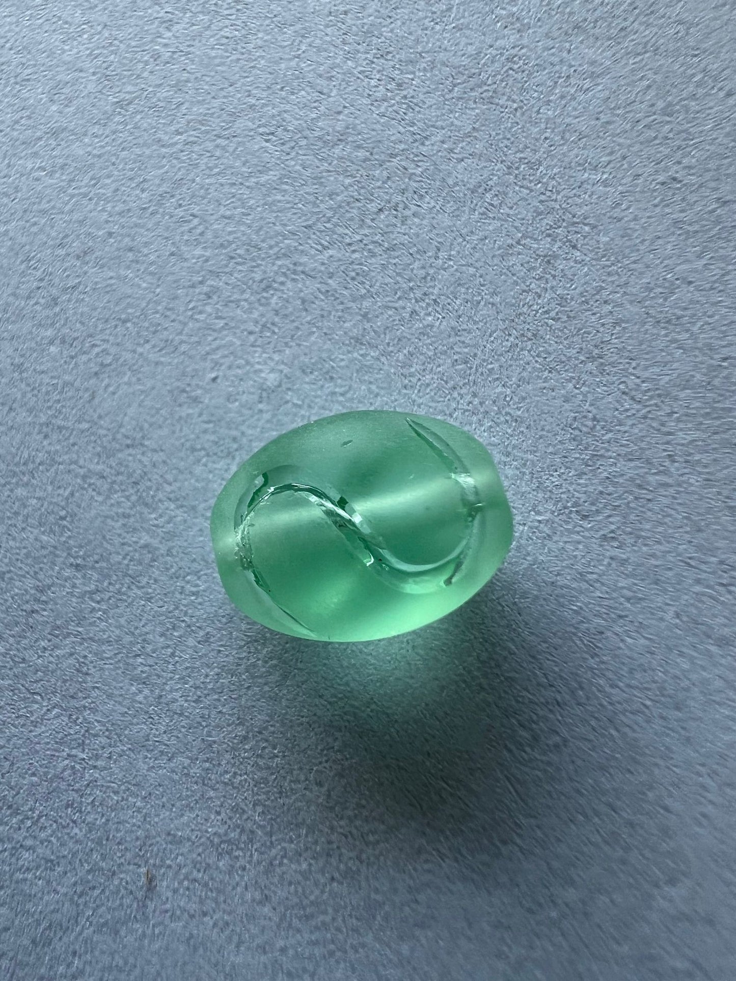 5690 Vintage Perlen Matt Grün 9mm