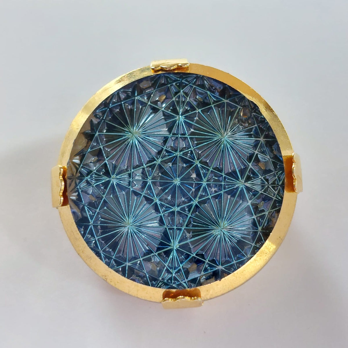 8417 Vintage Kristallen Brosche 34mm