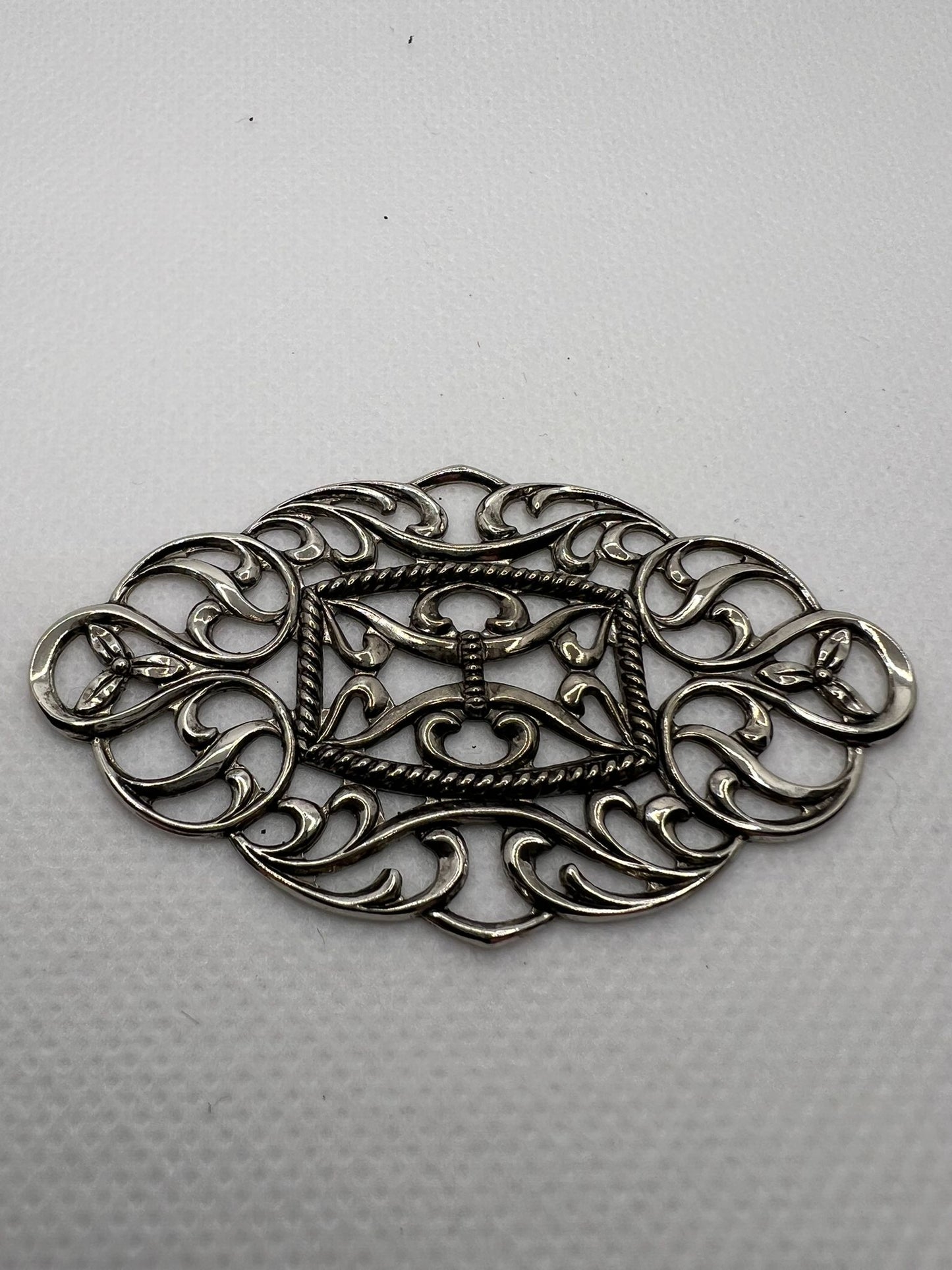 5856 Vintage Rhodium Filigren Schmuckzubehör 60mm