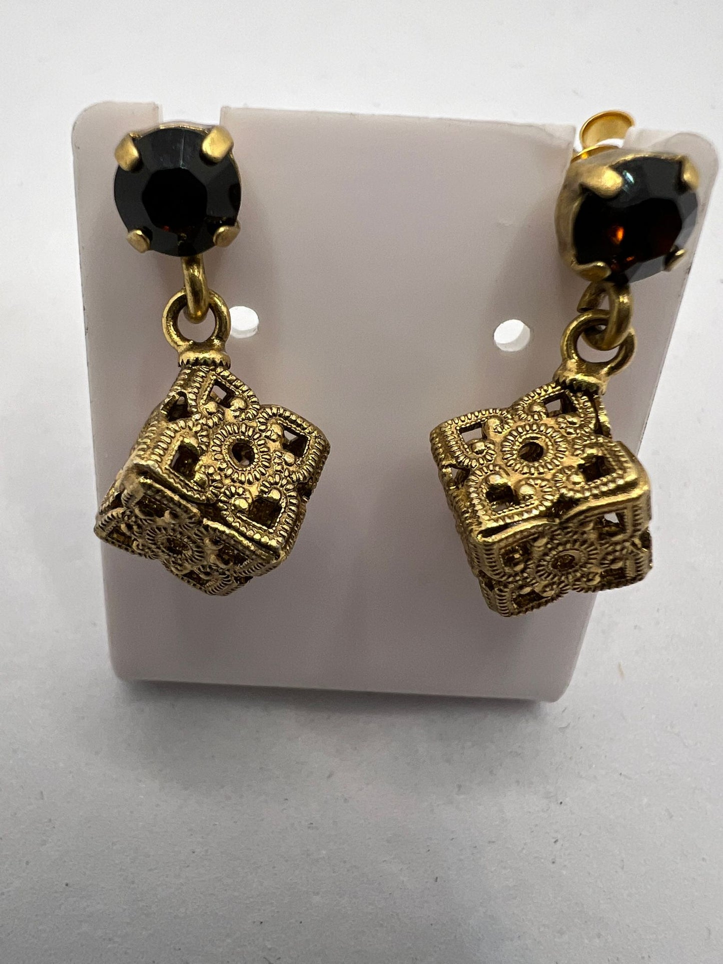 30600 Vintage Swarovski Kristallen Ohrhanger 8mm