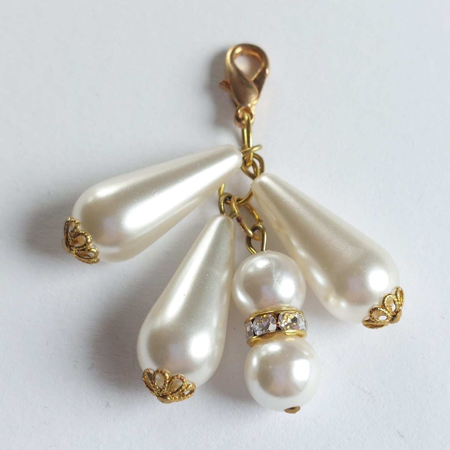 Accessoire-Anhänger mit Swarovski Perlen & Kristallen 52mm