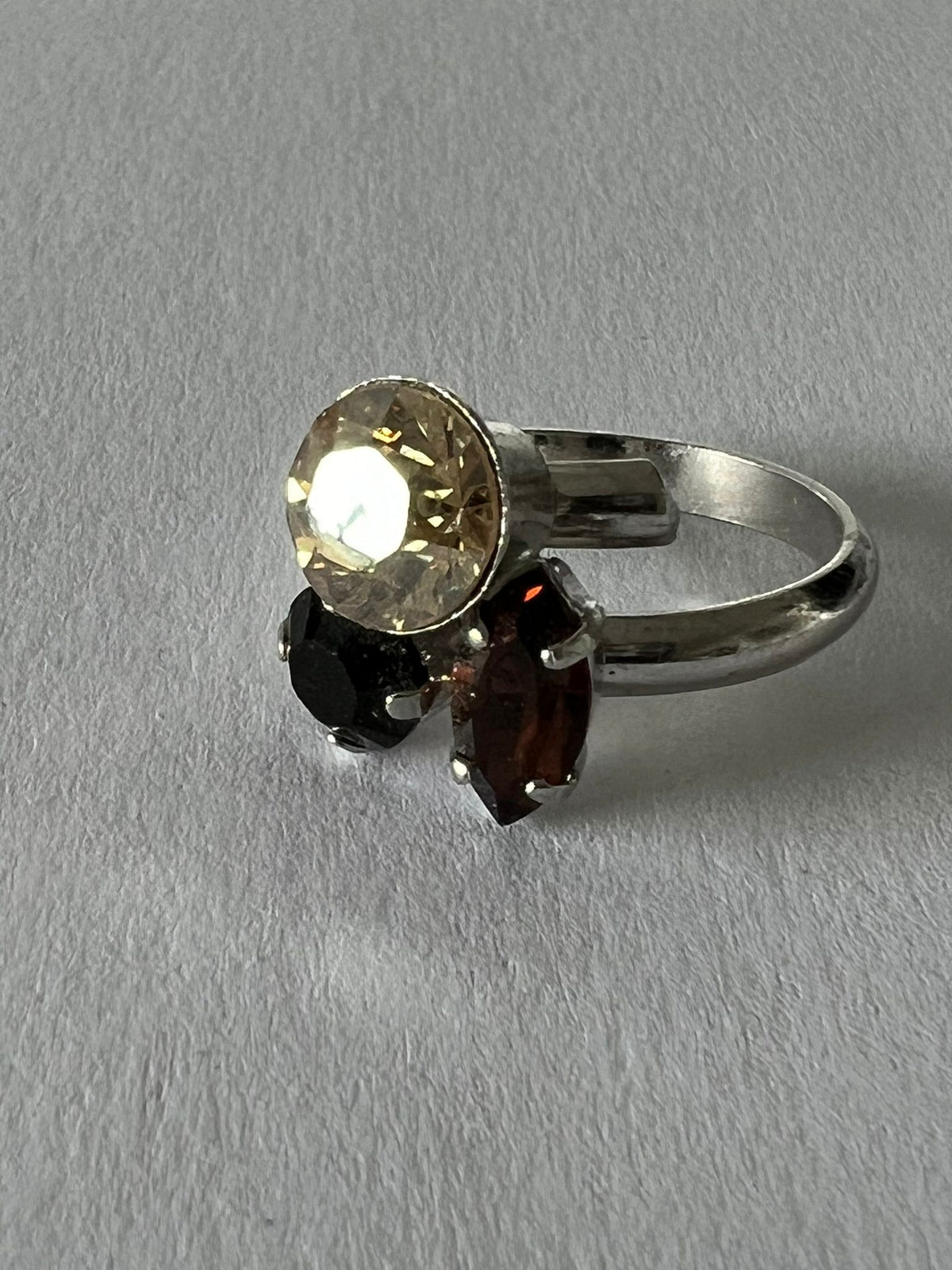 9770 Vintage Swarovski Kristallen Ring 15mm