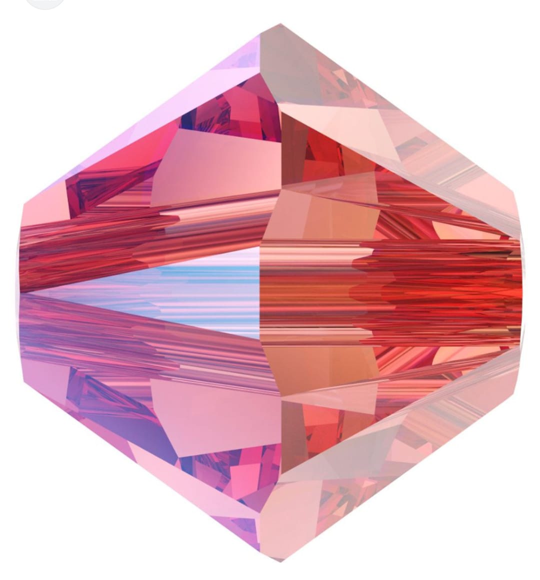 Swarovski® Beads Bicone Rose Peach Aurore Boreale 2X 4mm