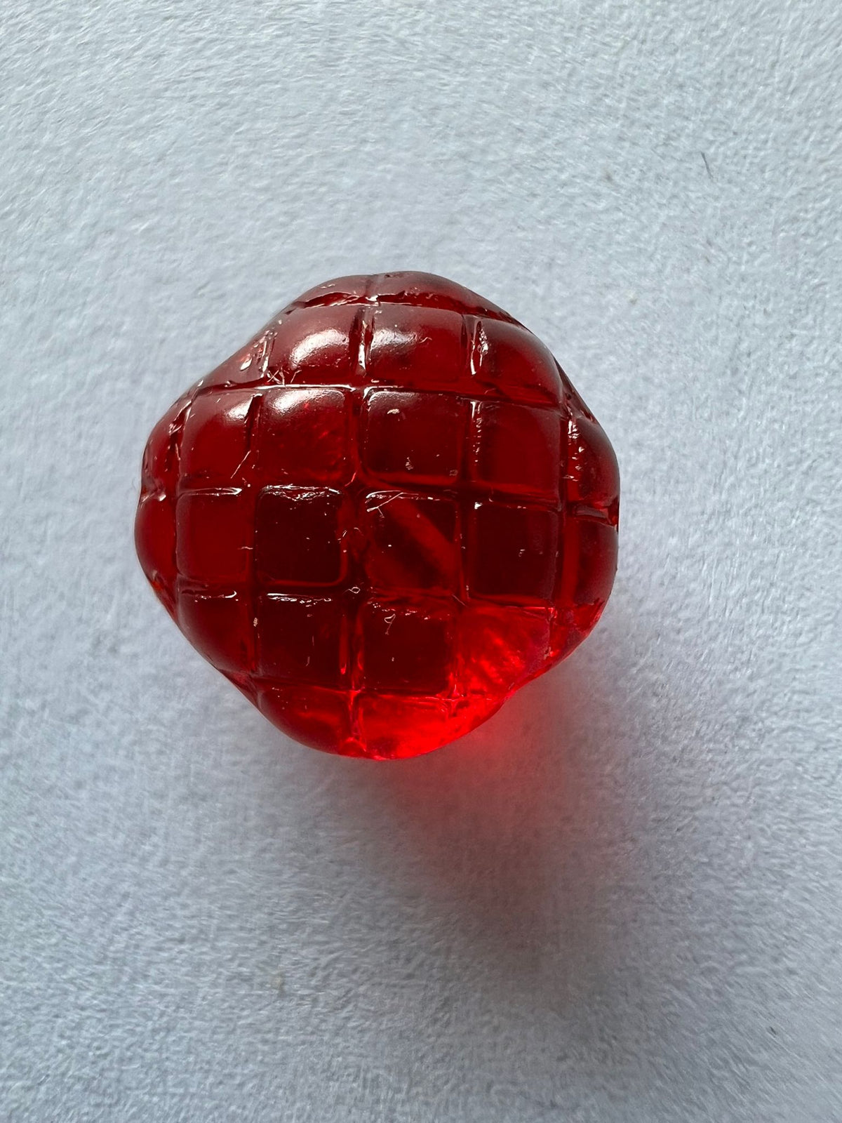 5717 Vintage Acryl Perlen Klar Rot 10mm