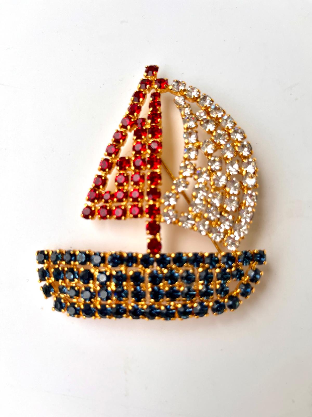 8480 Vintage Swarovski Kristallen Brosche 75mm