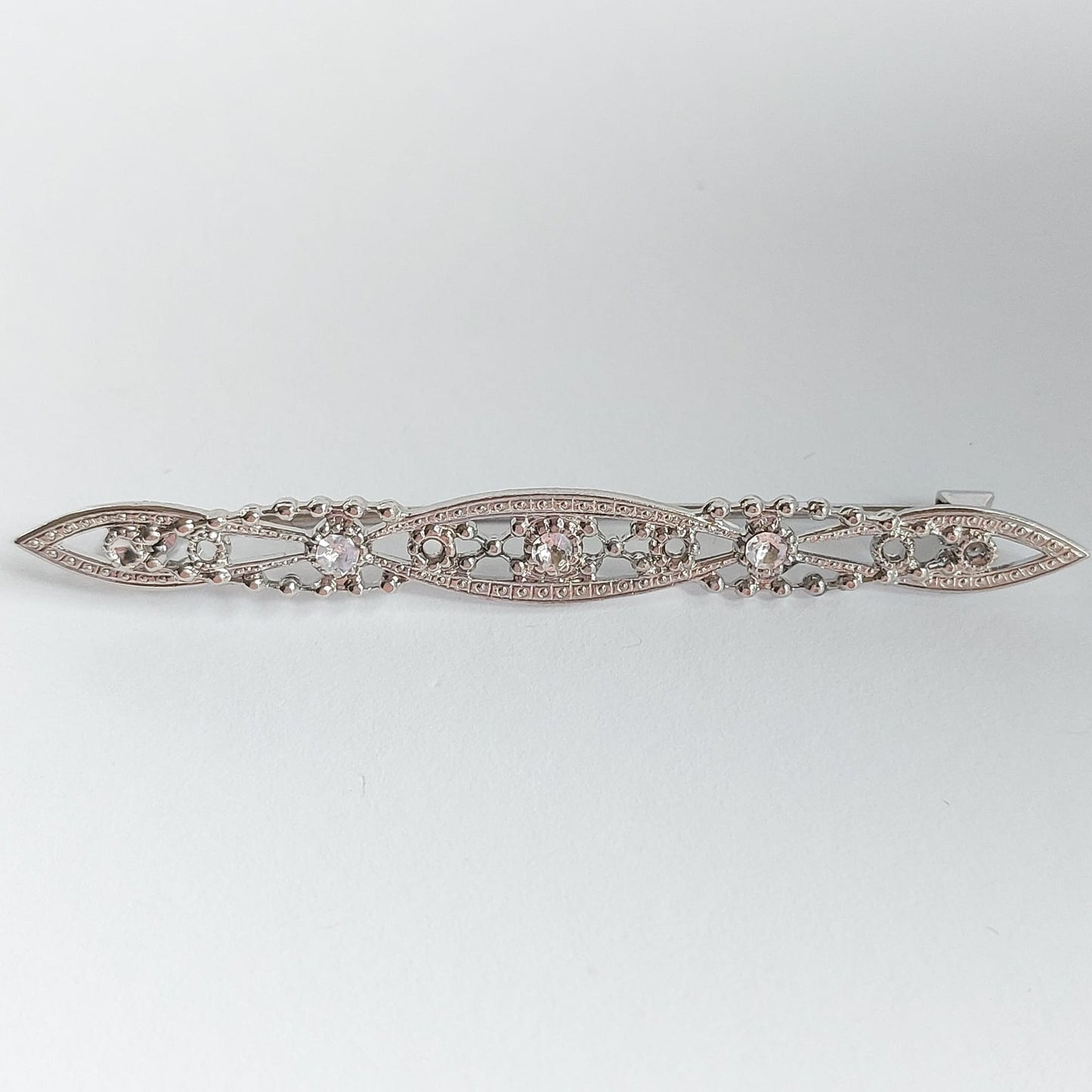 8067 Vintage Brosche mit Swarovski-Kristallen 65x7mm