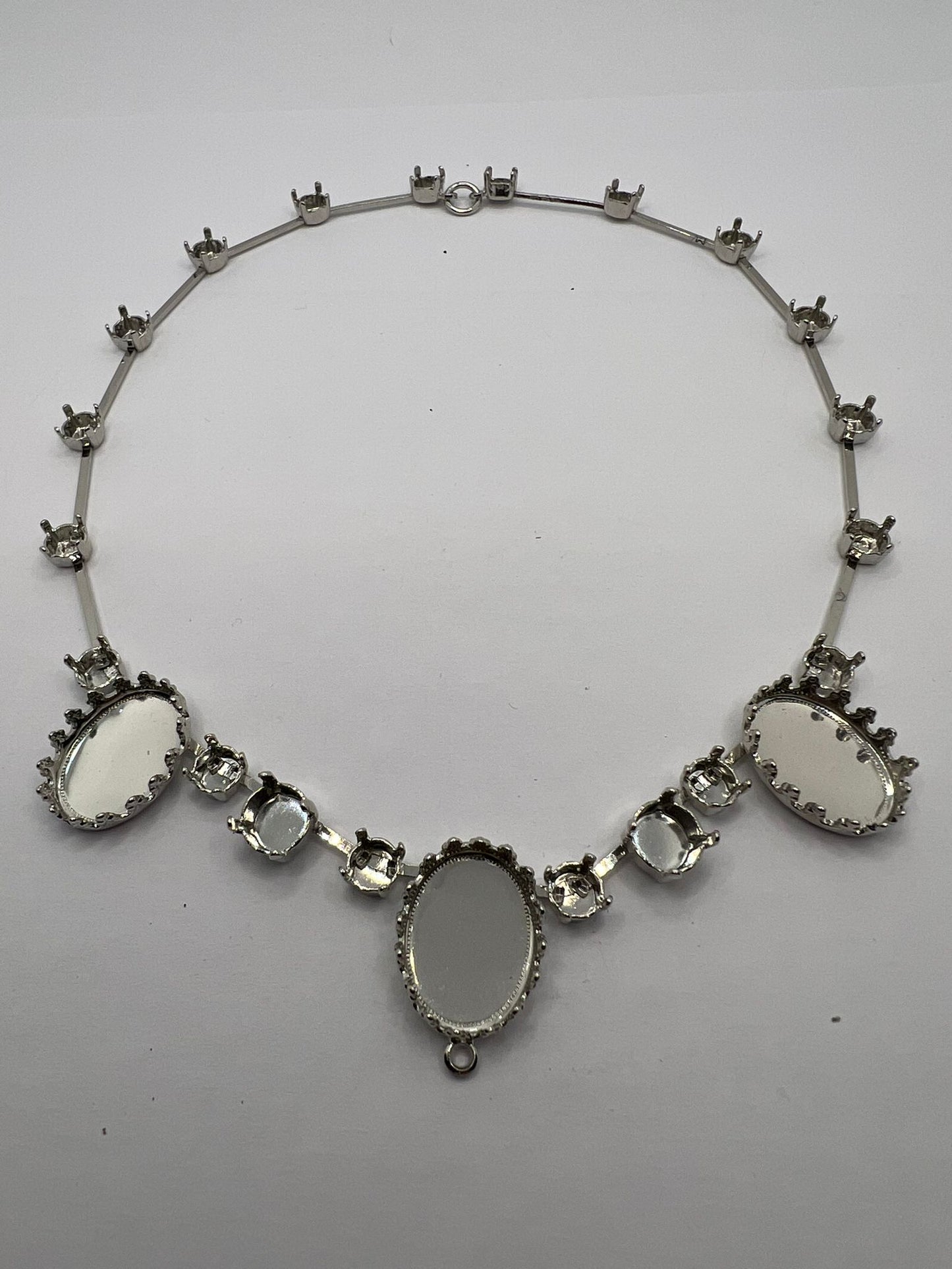 6450 Vintage leerer Halskette zum Befüllen mit Swarovski Kristallen 37cm
