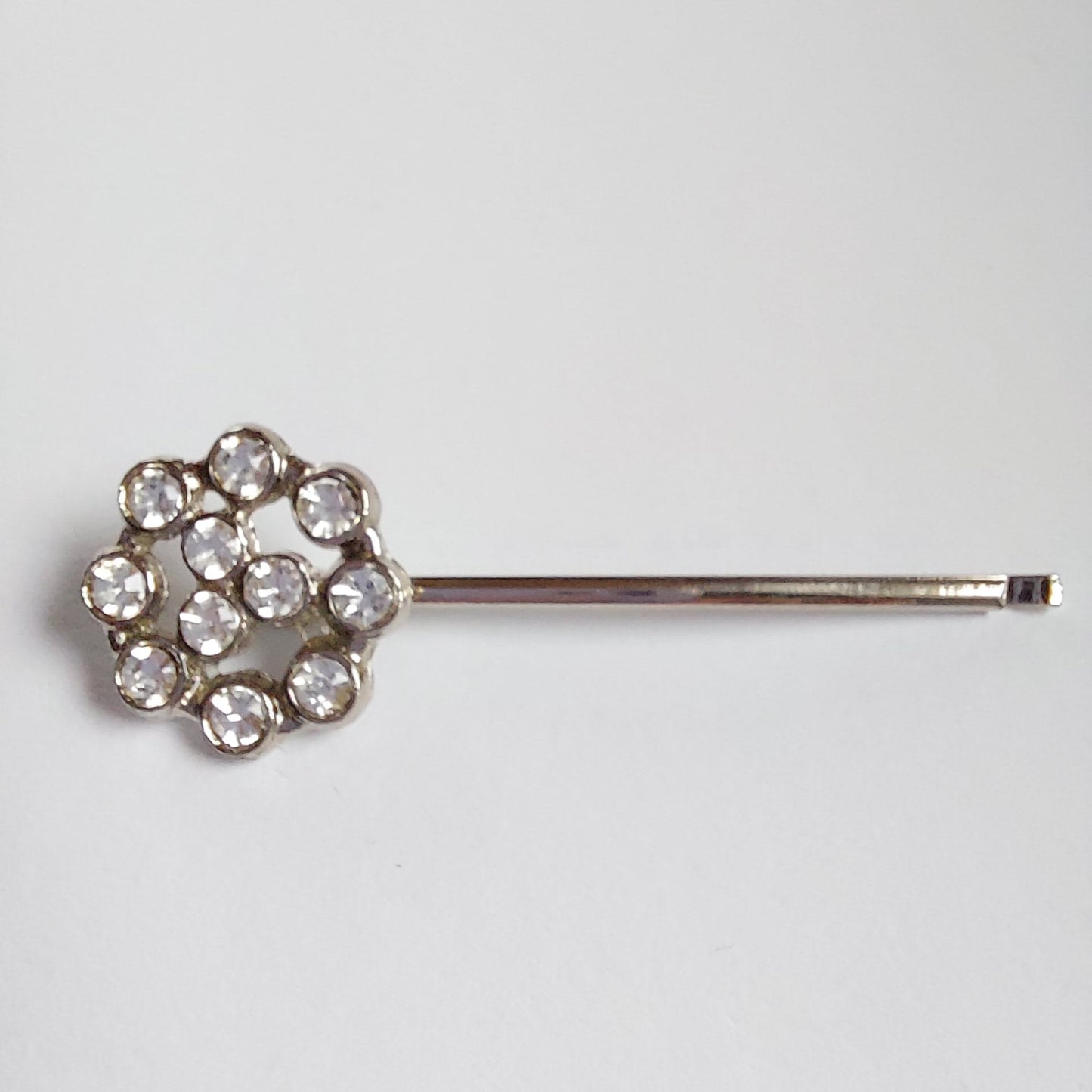5023 Vintage Haarnadel mit Swarovski Kristallen 48mm