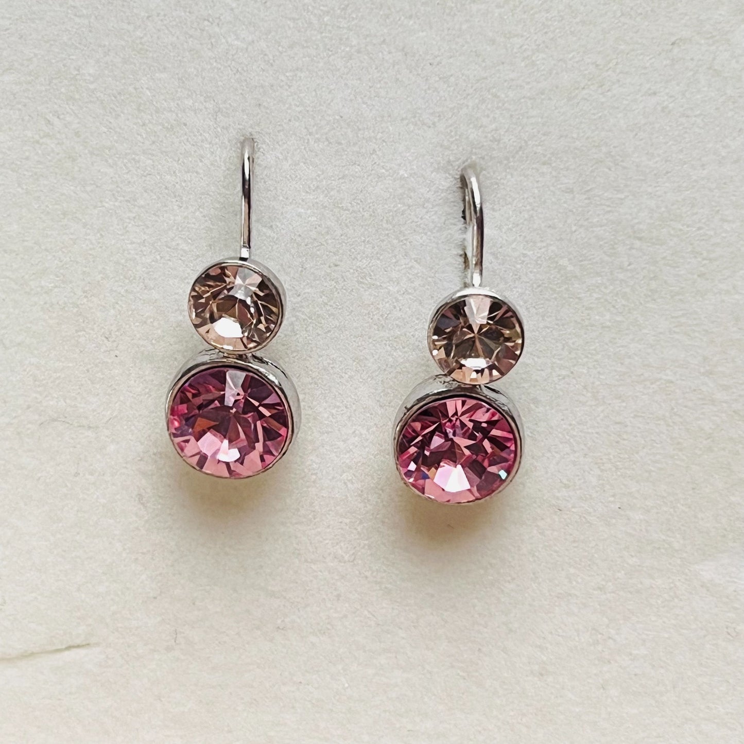 3971 Vintage Earring mit Swarovski Crystals 25mm