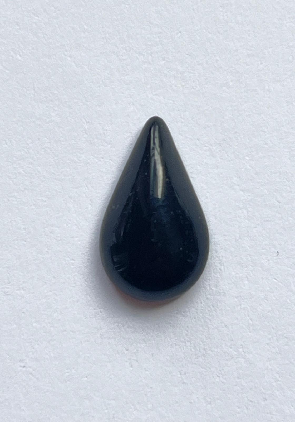 5806 Vintage Kunststoff Tropfen Cabochon 18mm