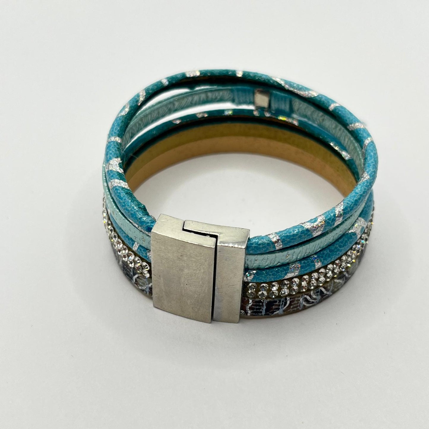 7041 Vintage Swarovski Kristallen Mehrlagiges Armband 18cm