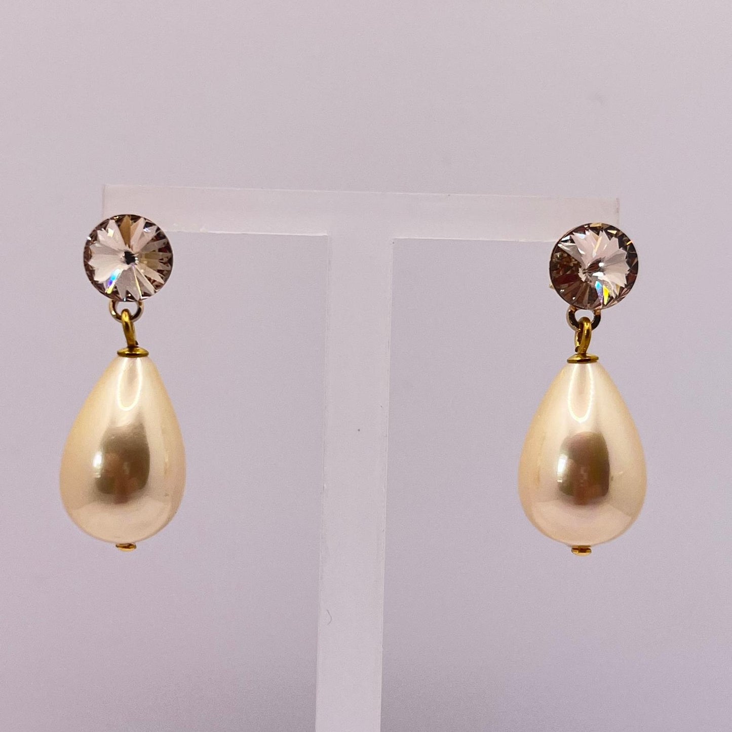 30738 Vintage Swarovski Kristallen Ohrstecker 30mm