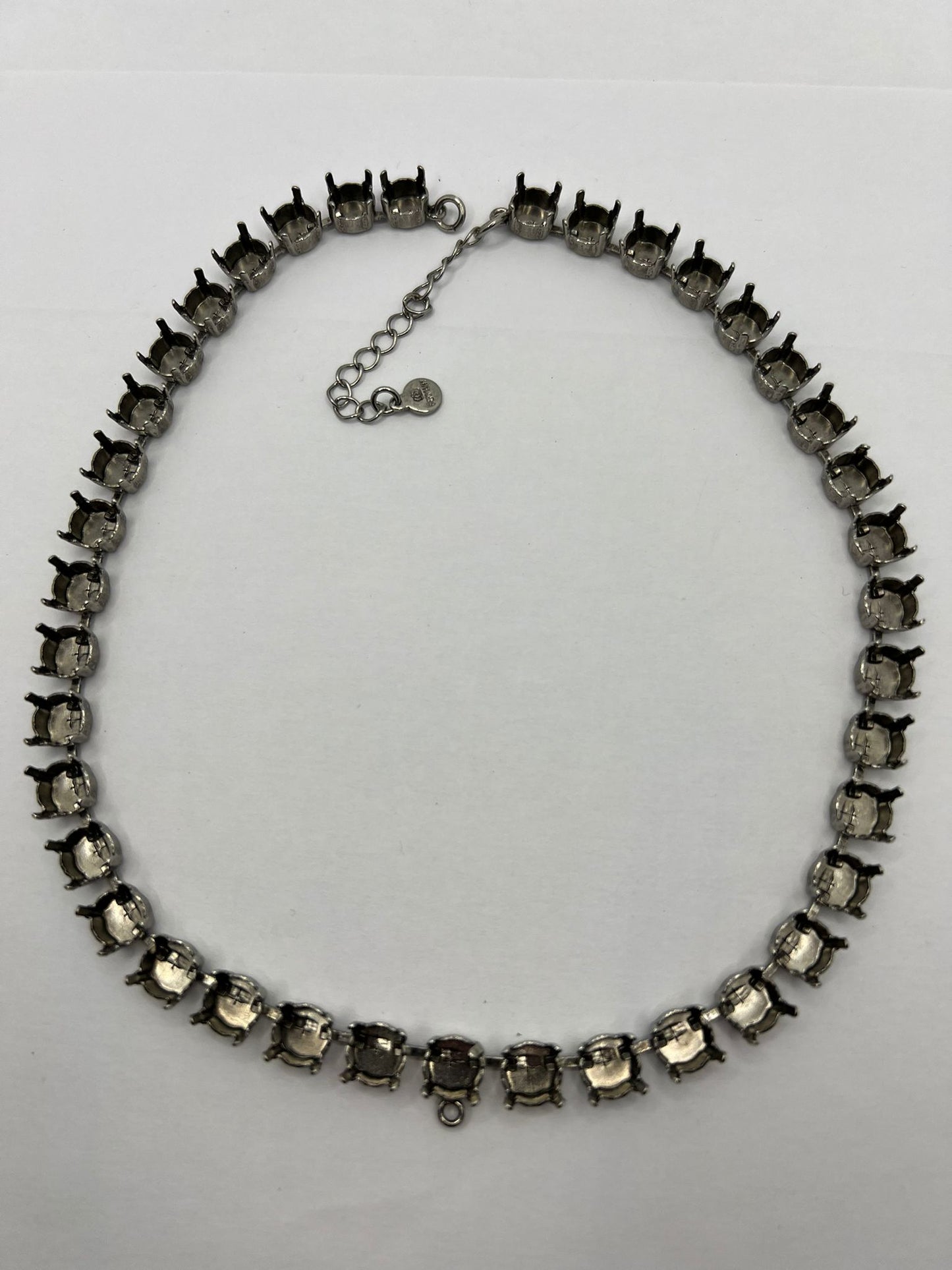 6437 Vintage leerer Halskette zum Befüllen mit Swarovski Kristallen 39cm