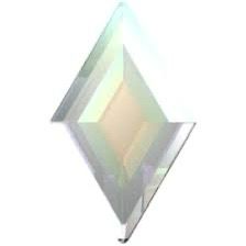 Swarovski® Nail Crystals Flat Diamond Crystal Aurore Boreale 9.9x5.9mm
