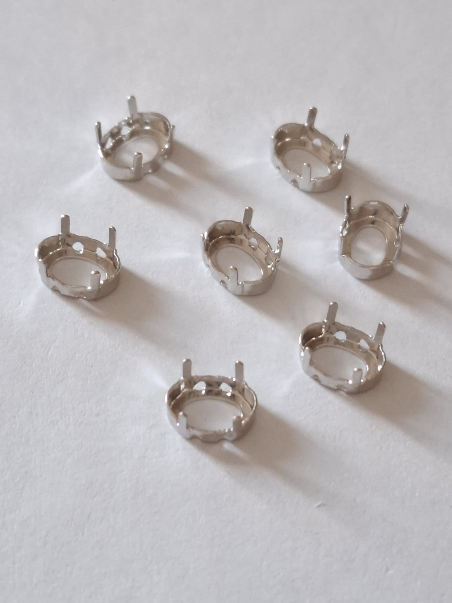 Swarovski® Fassung Oval Silver 8x6mm