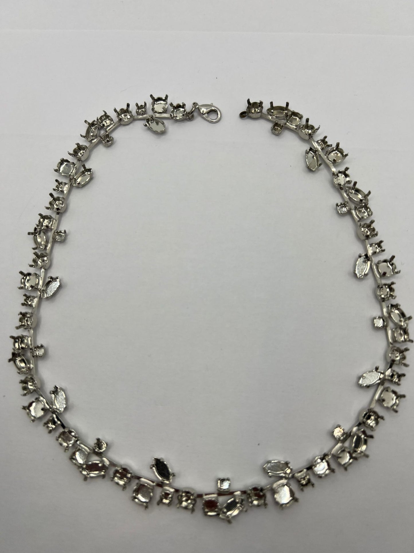 6434 Vintage leerer Halskette zum Befüllen mit Swarovski Kristallen 40cm
