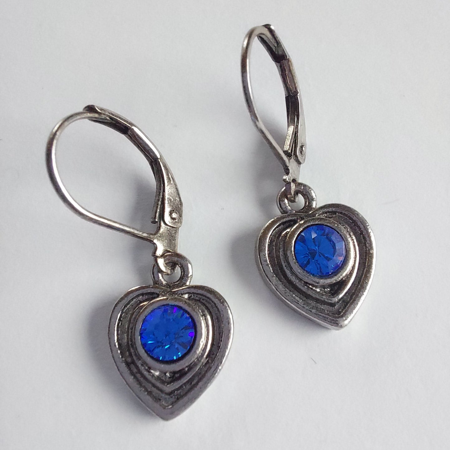 3225 Vintage-Ohrringe mit Swarovski Kristallen 25mm