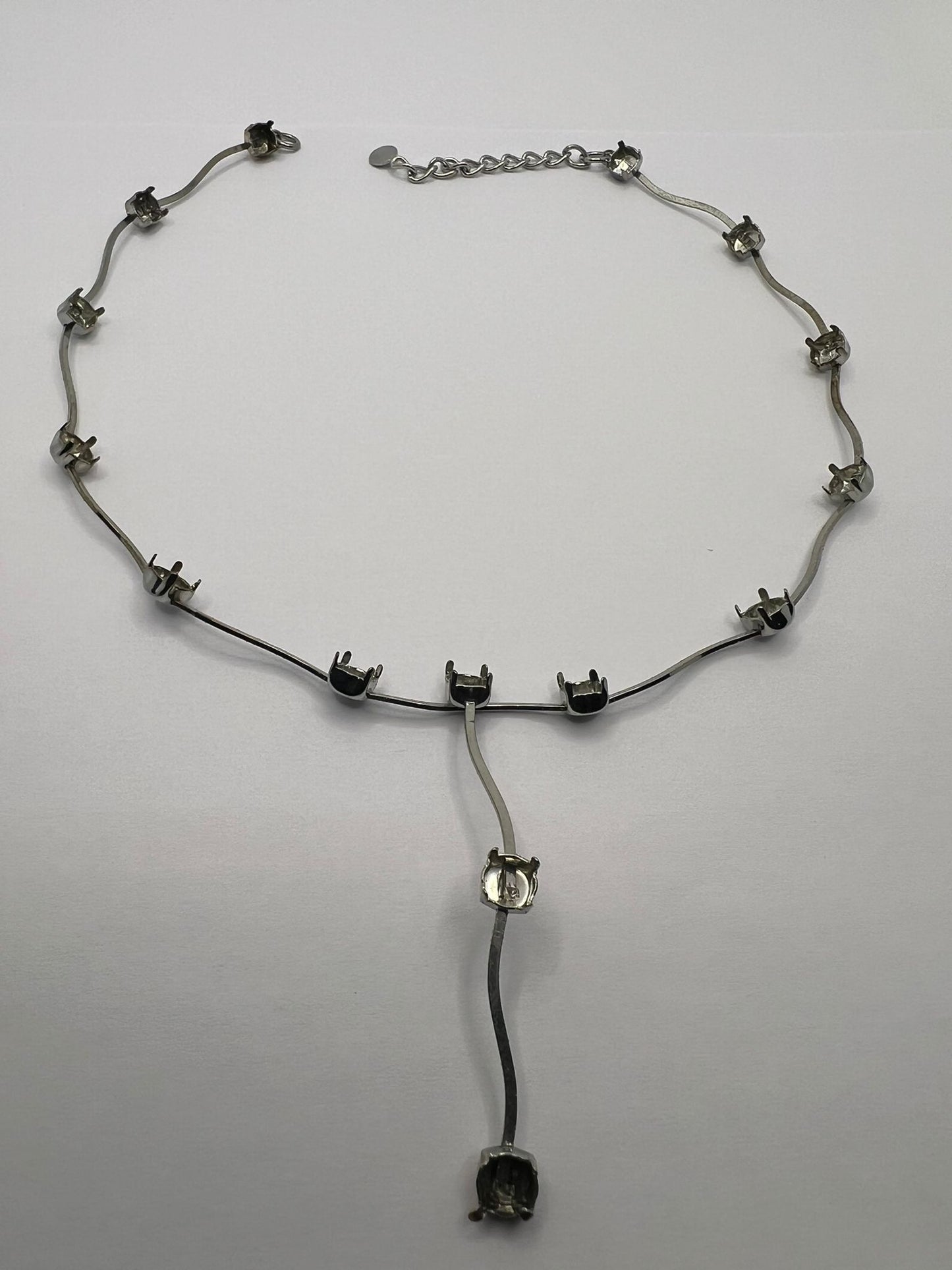 6399 Vintage leerer DIY Collier zum Befüllen mit Swarovski Kristallen 37cm