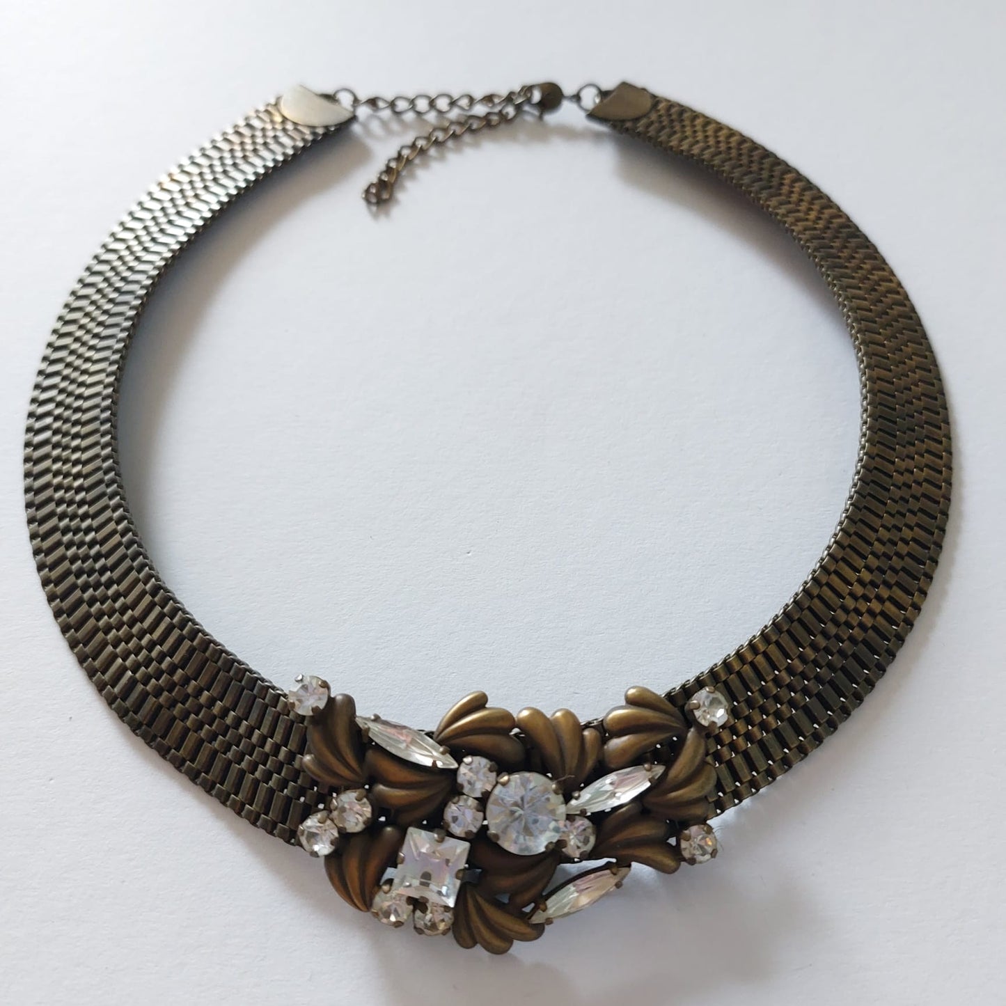 6043 Vintage Swarovski Kristallen Lätzchen Halsband 39cm