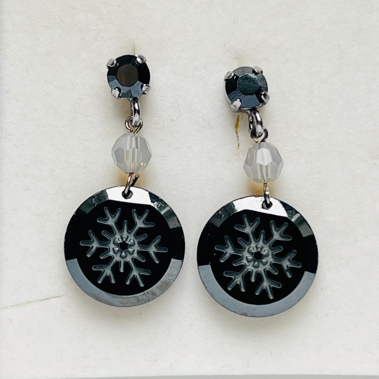 3923 Vintage Earring mit Swarovski Crystals 35mm
