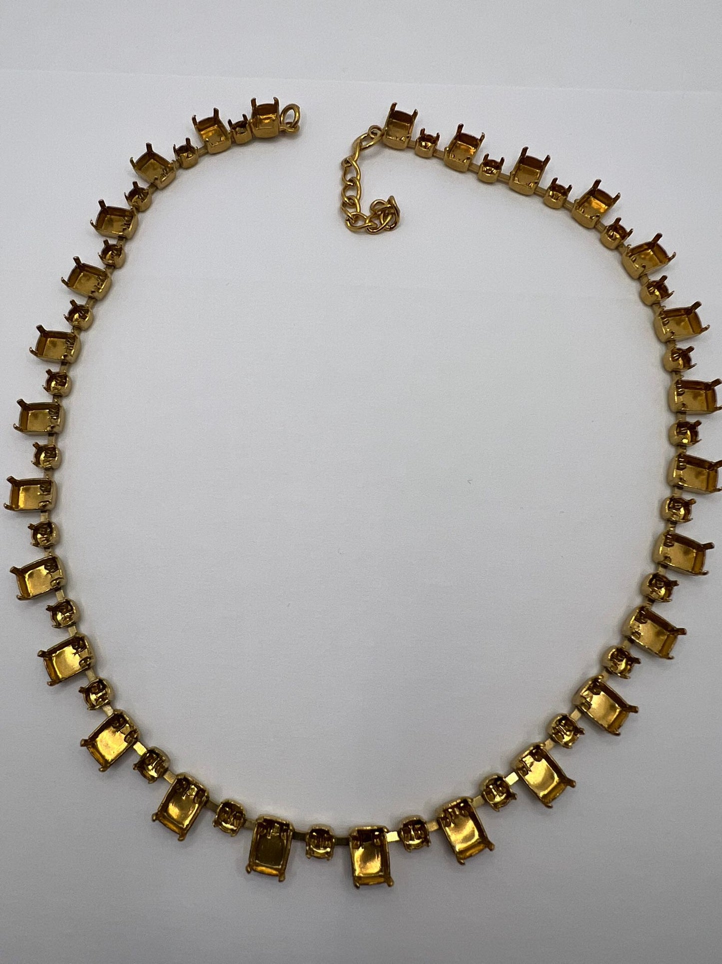 6418 Vintage leerer Collier zum Befüllen mit Swarovski Kristallen 40cm