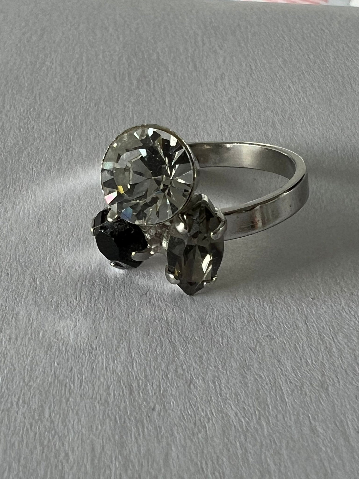 9769 Vintage Swarovski Kristallen Ring 15mm