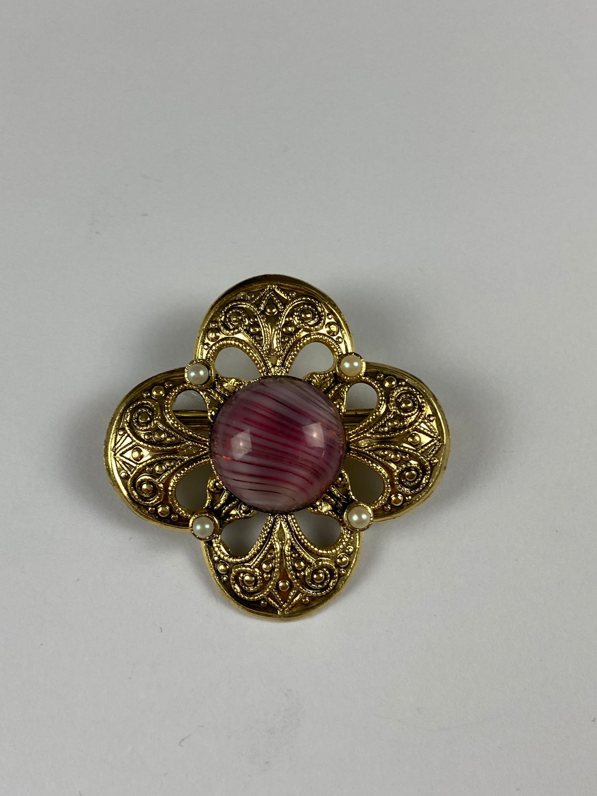 8215 Vintage Cabochon Brosche 35,5mm