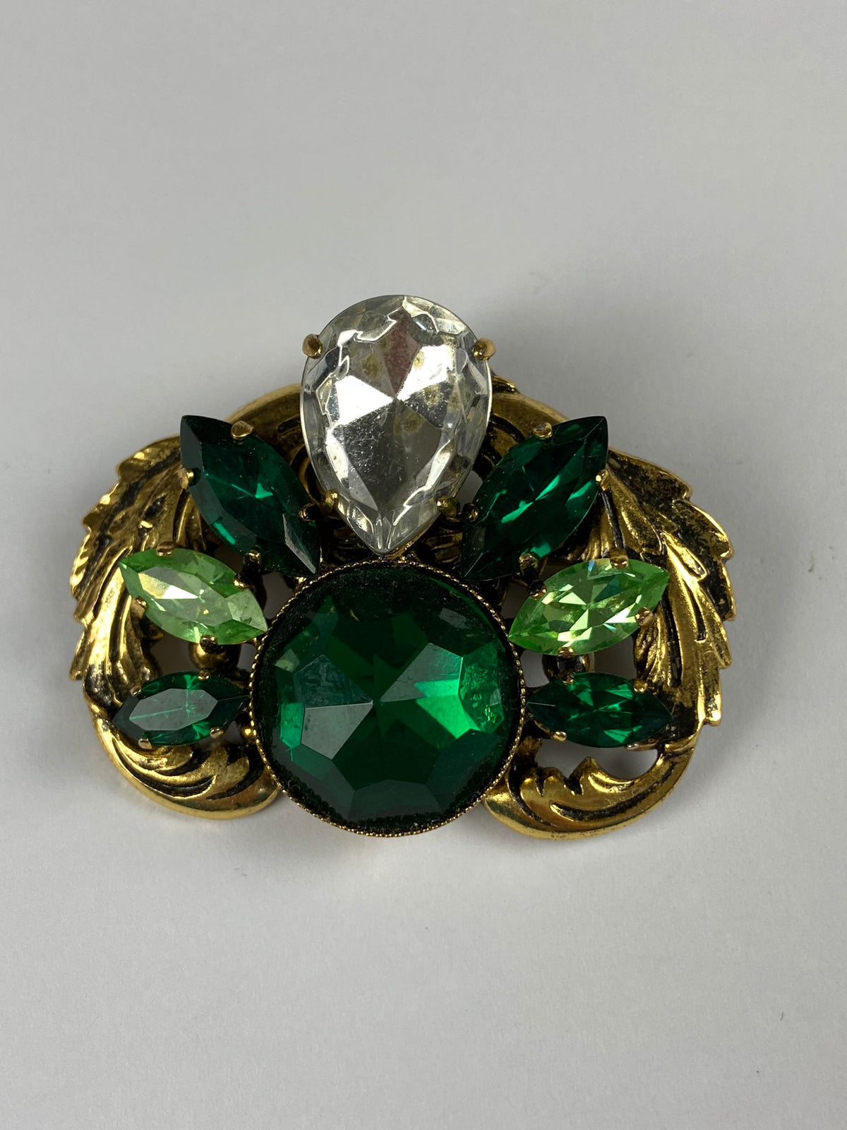 8250 Vintage Viktorianische Rococo Brosche 48,5x40mm