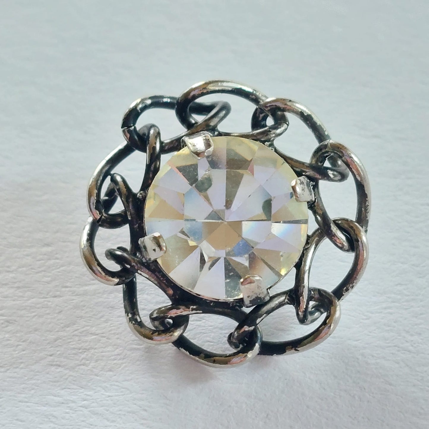4215 Knopfe mit Swarovski Kristallen 19mm