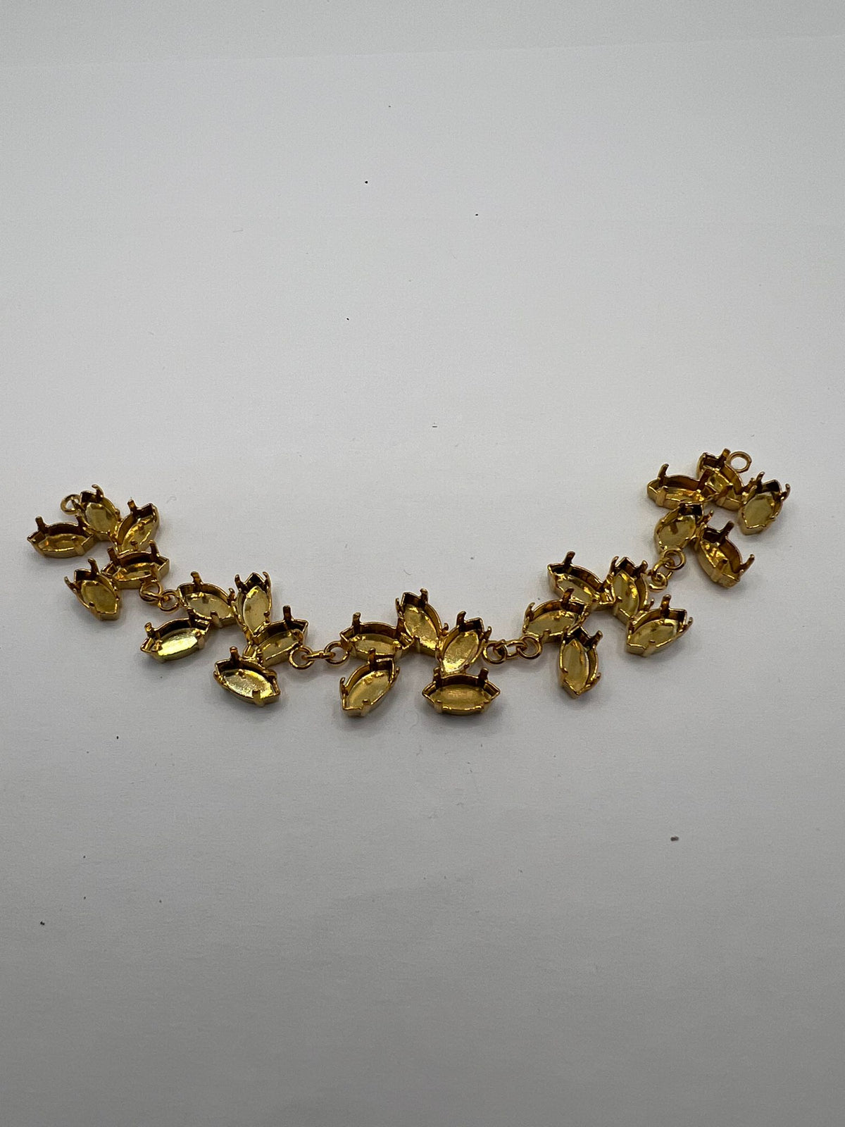 7086 Vintage leerer Armband zum Befüllen mit Swarovski Kristallen 12cm