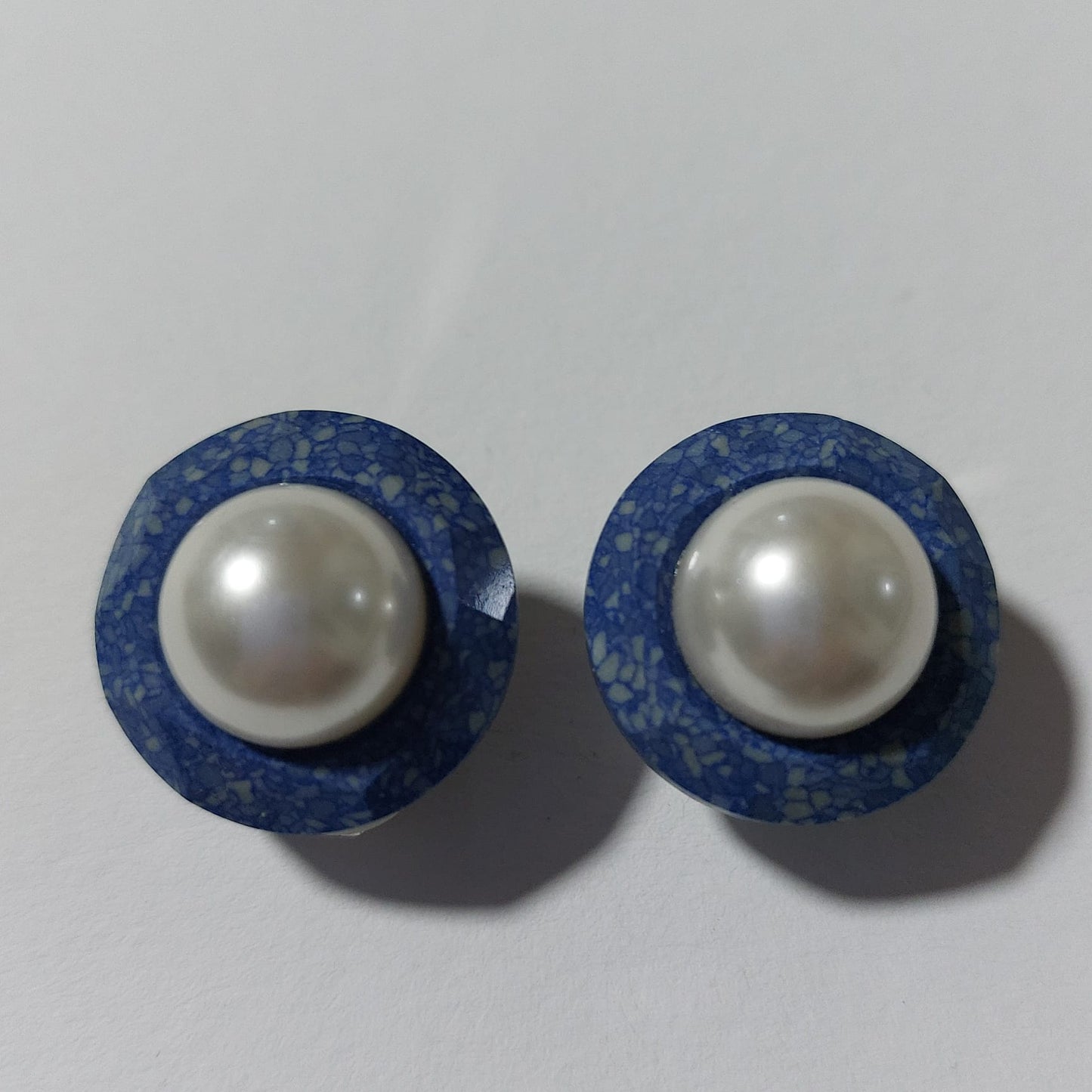 3692 Vintage Ohrclips mit Swarovski Perlen 20mm