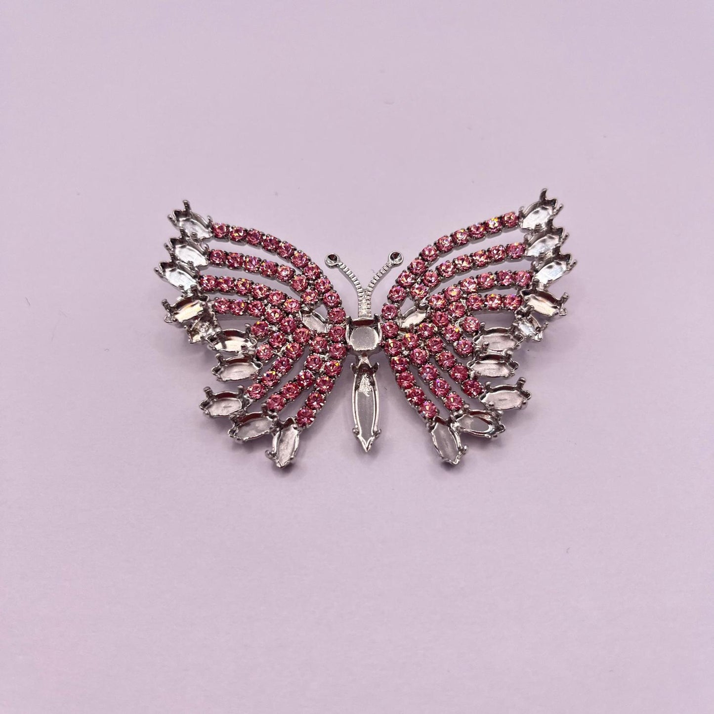 8923 Vintage Brosche mit unvollständigen Steinen zur Komplettierung mit Swarovski Kristallen füllen 58mm