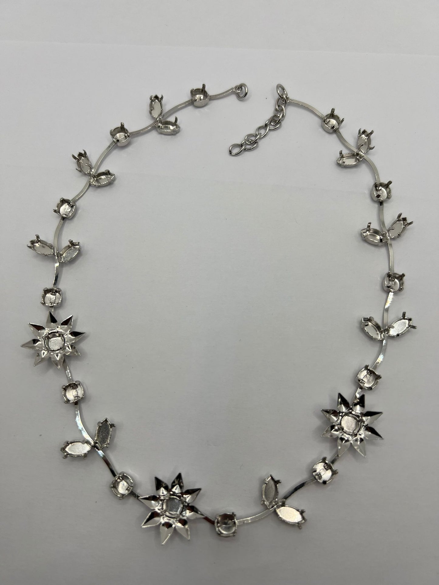 6446 Vintage leerer Halskette zum Befüllen mit Swarovski Kristallen 38cm