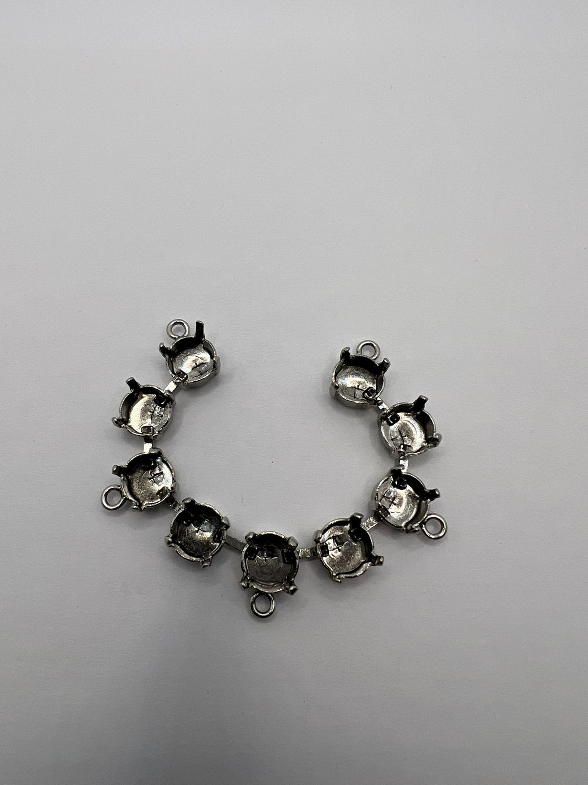 7085 Vintage leerer Armband zum Befüllen mit Swarovski Kristallen 9cm