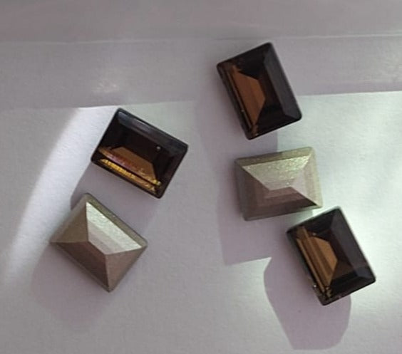 Swarovski® Fancy Step Cut Smokey Quartz Foiled 8mm