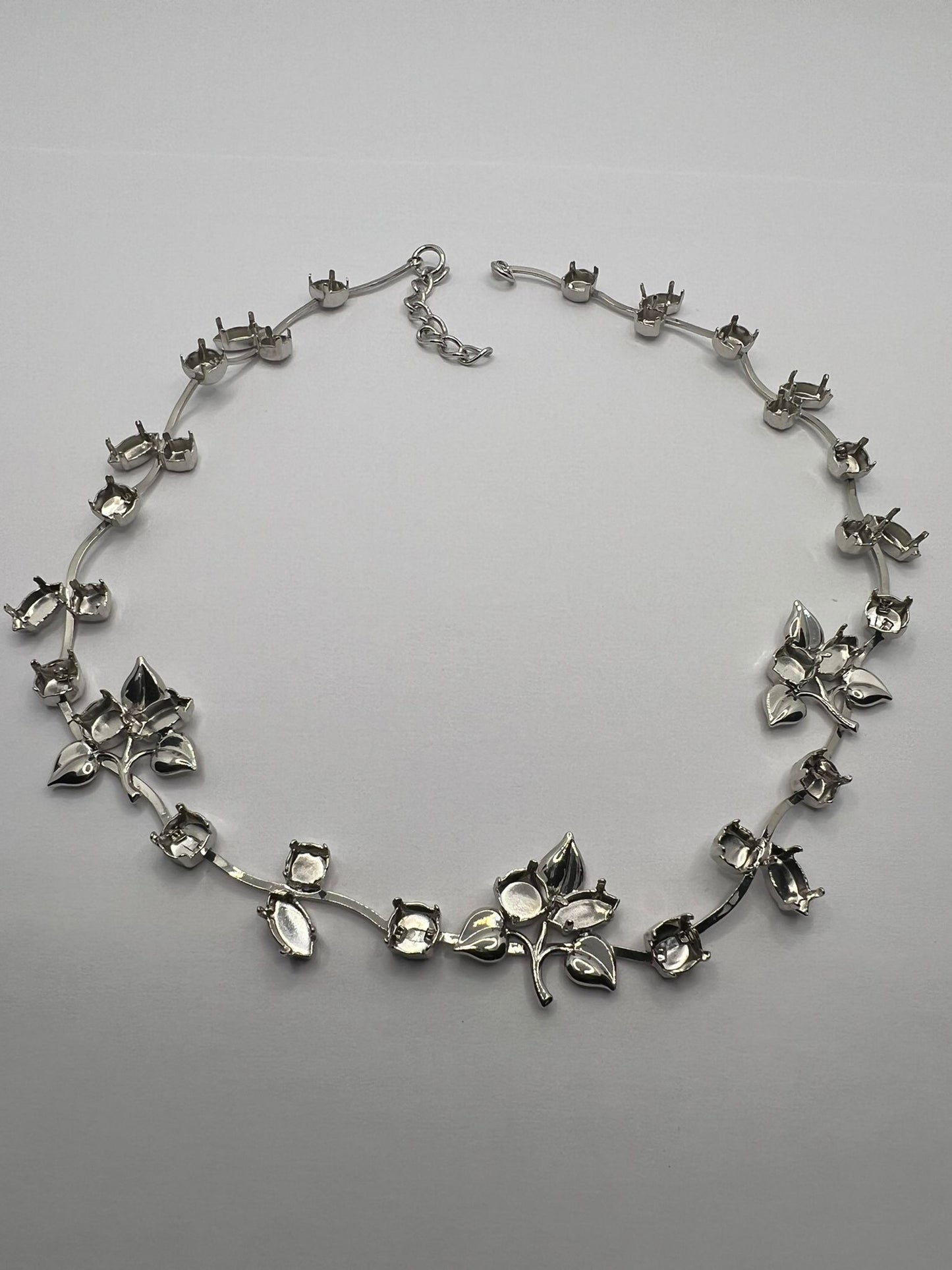 6396 Vintage leerer DIY Collier zum Befüllen mit Swarovski Kristallen 40cm