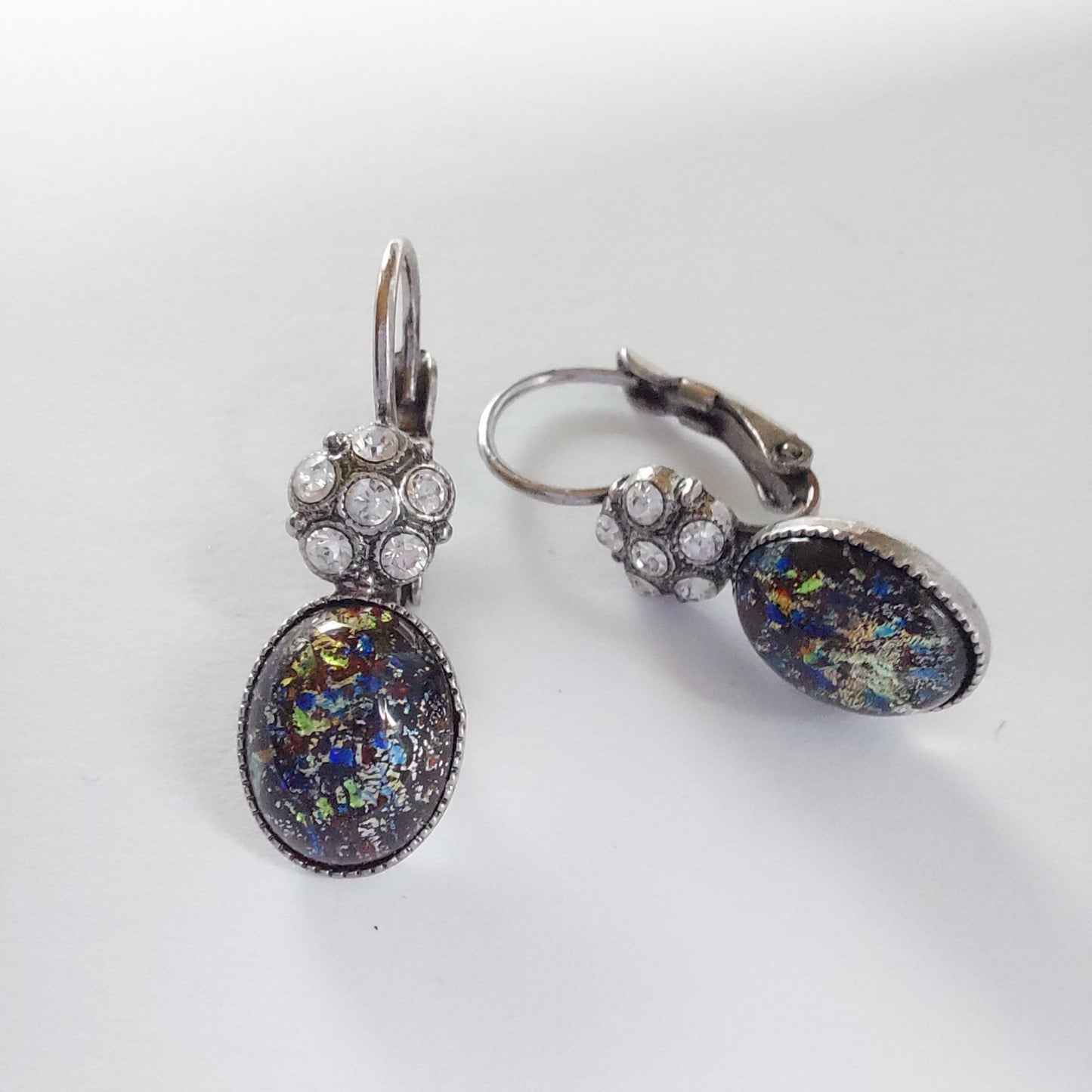 3276 Vintage-Ohrringe mit Swarovski Pearls 27mm