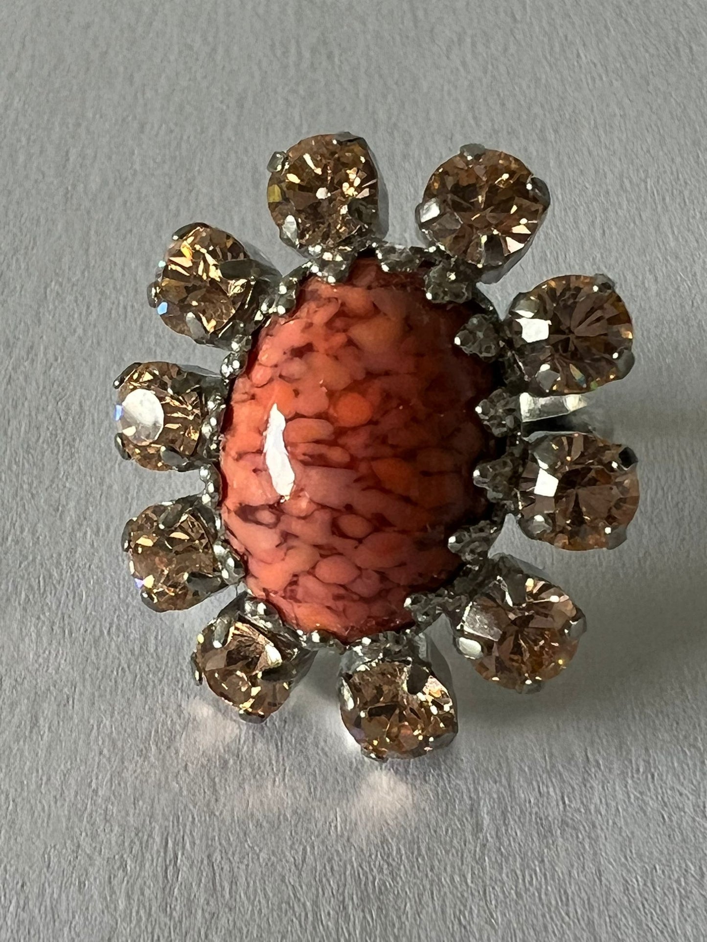 9727 Vintage Swarovski Kristallen Ring 25mm