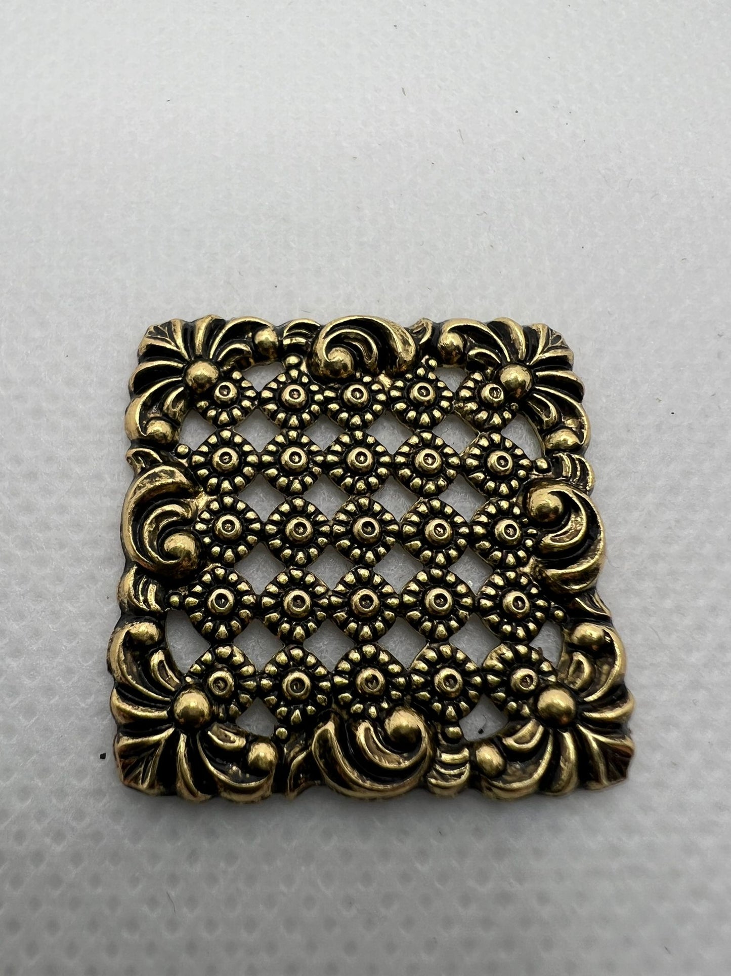 5853 Vintage Rhodium Filigren Schmuckzubehör 28mm