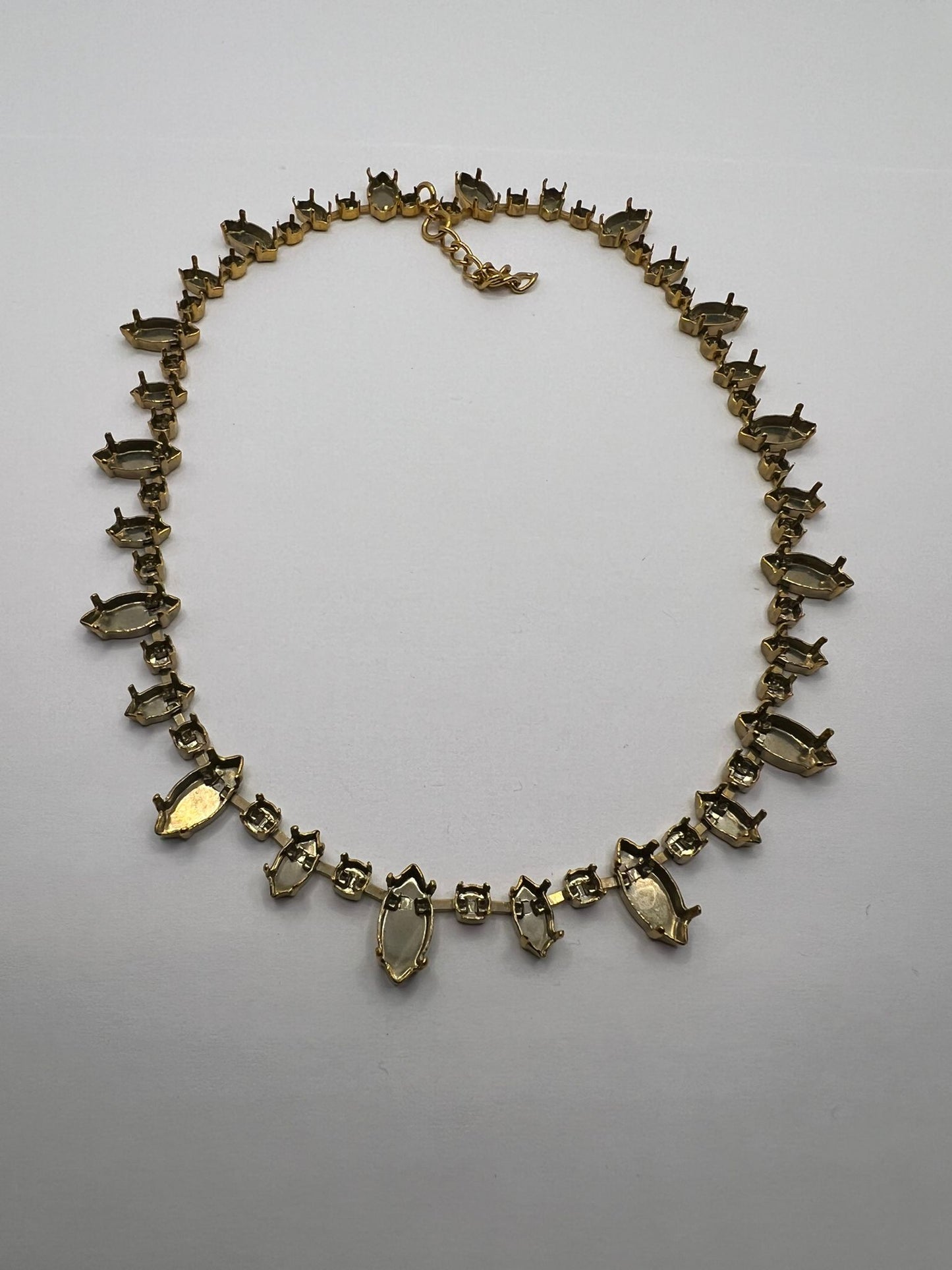 6387 Vintage Leerer DIY Collier zum Befüllen mit Swarovski Kristallen 39cm