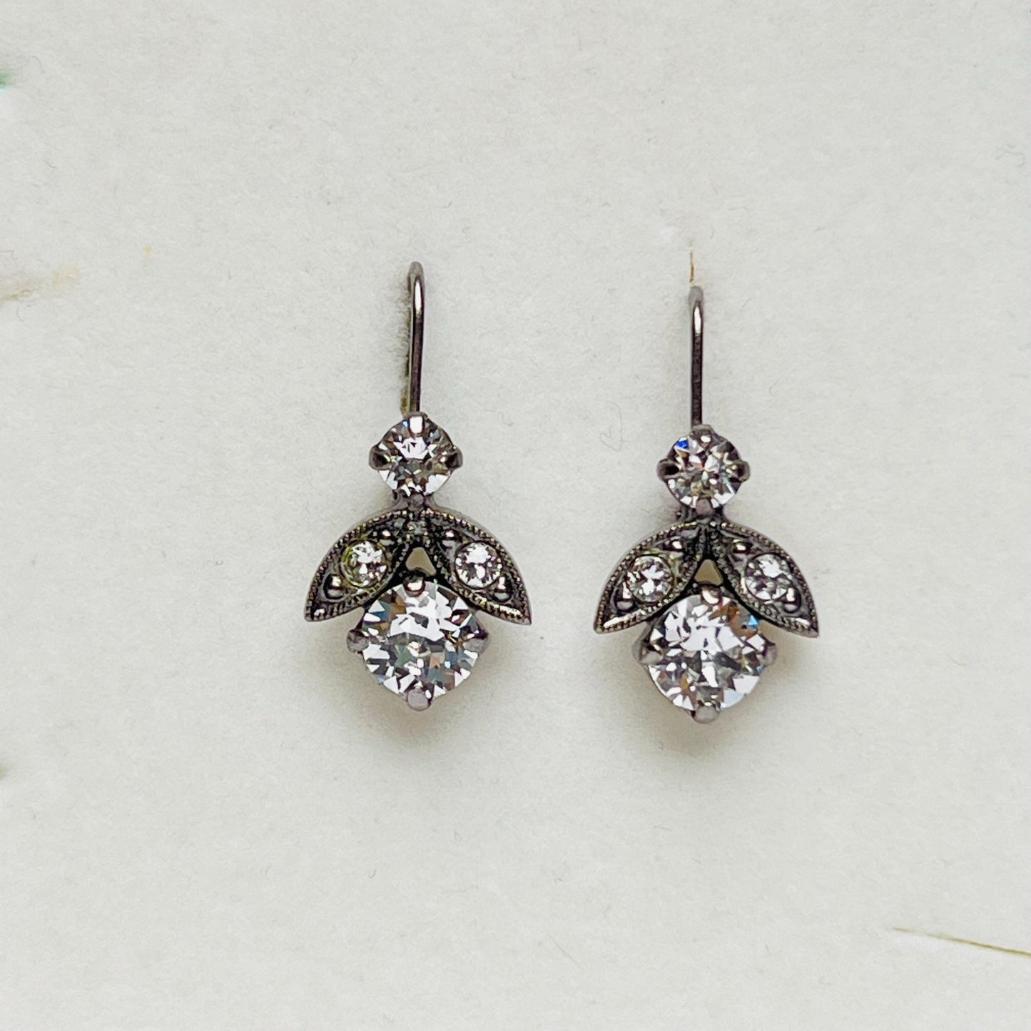 3939 Vintage Earring mit Swarovski Crystals 25mm