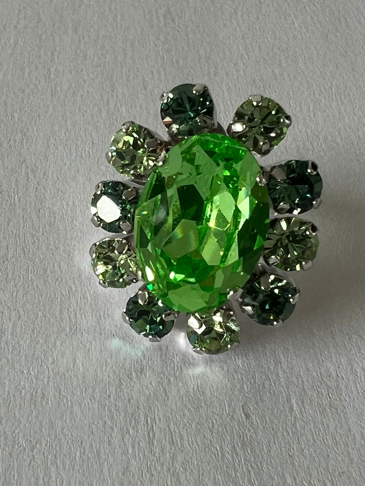 9729 Vintage Swarovski Kristallen Ring 25mm