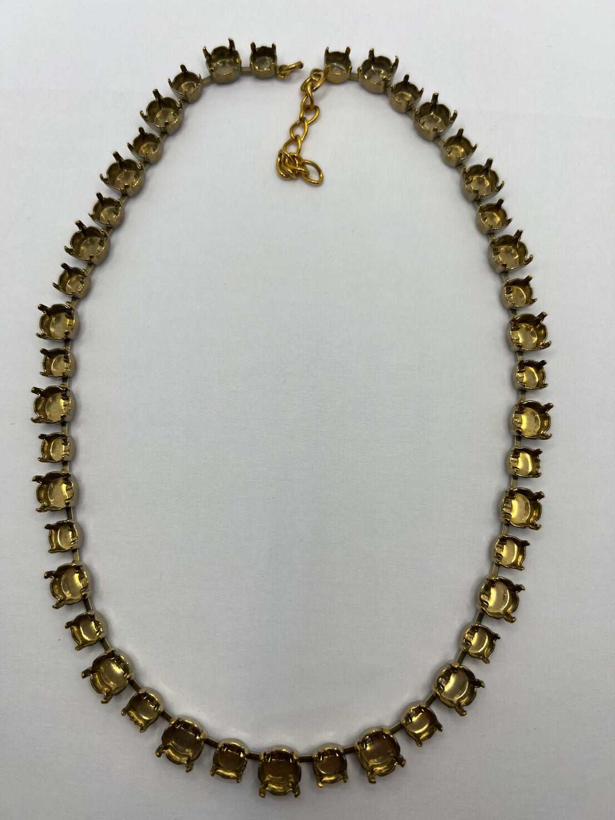 6412 Vintage leerer Collier zum Befüllen mit Swarovski Kristallen 39cm