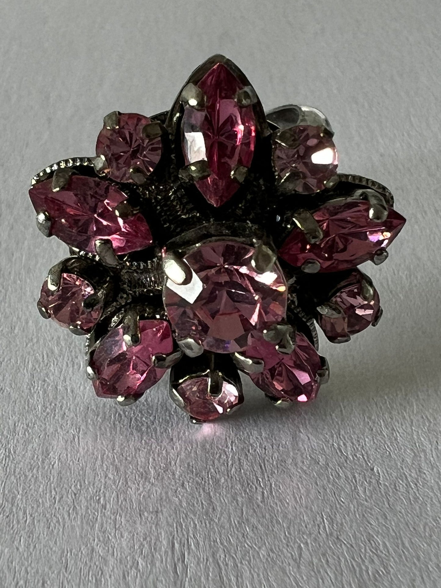 9755 Vintage Swarovski Kristallen Ring 20mm