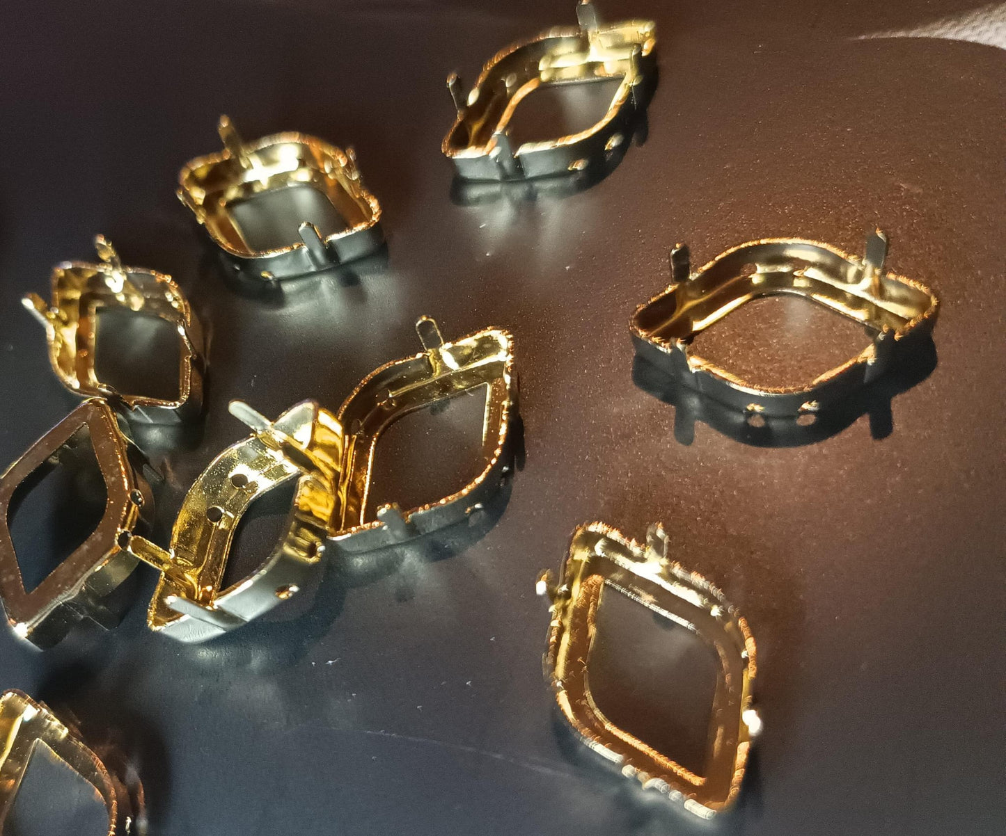 Swarovski® Fassung Lemon Gold 14x9mm